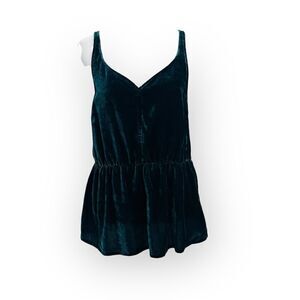 Urban Outfitters Ecote Velvet Peplum Top Sleeveless Racerback Women’s Size M